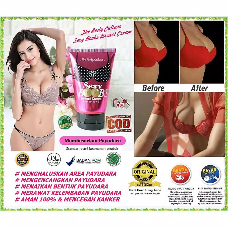 Sexy Boobs Cream Pembesar Susu Payudara Bpom Pengencang Payudara Terbaik Berkualitas COD / Cream Pembesar Payudara / Krim Pengencang Payudara