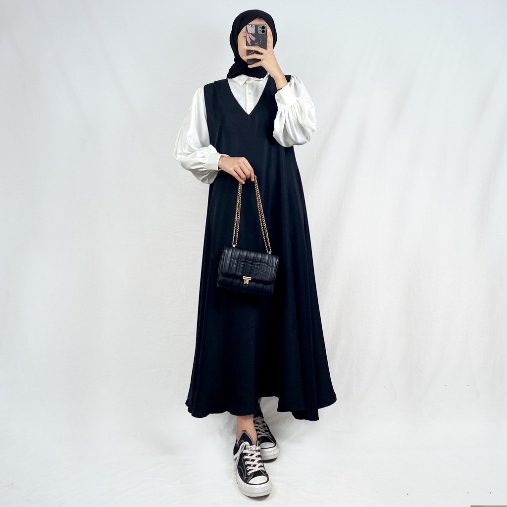 YUBIN DRESS GAMIS-Black