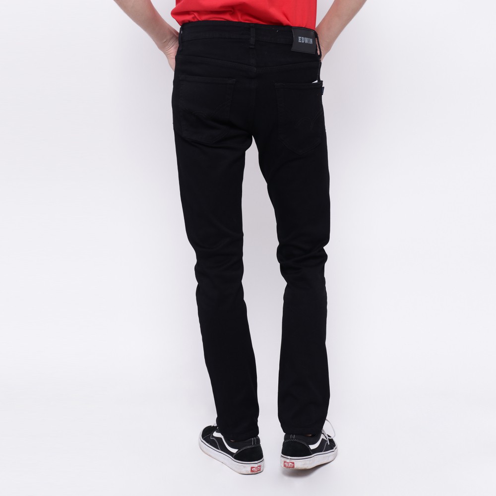 Celana Pria Terbaru 2018/  Edwin Celana Jeans 506-37-Black Slim Fit Pria Panjang Hitam - Hitam, 28