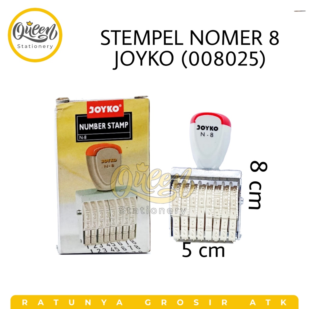 

1 PCS STEMPEL NOMER 8 JOYKO / STEMPEL ANGKA / NUMBERING STAMP (008025)