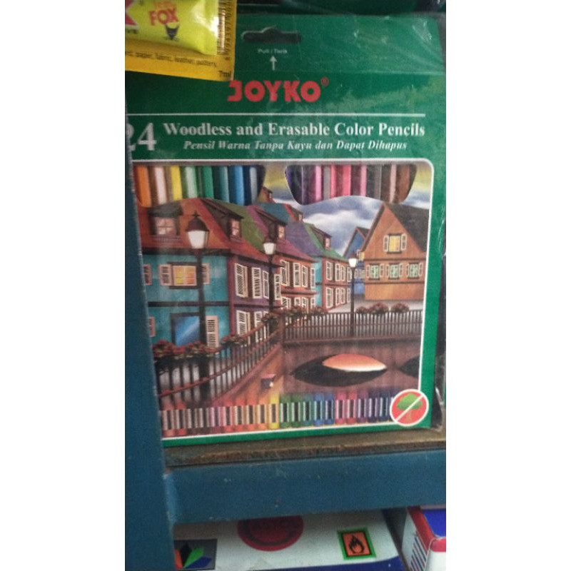 

pensil warna joyko isi 24 warna ada penghapusnya