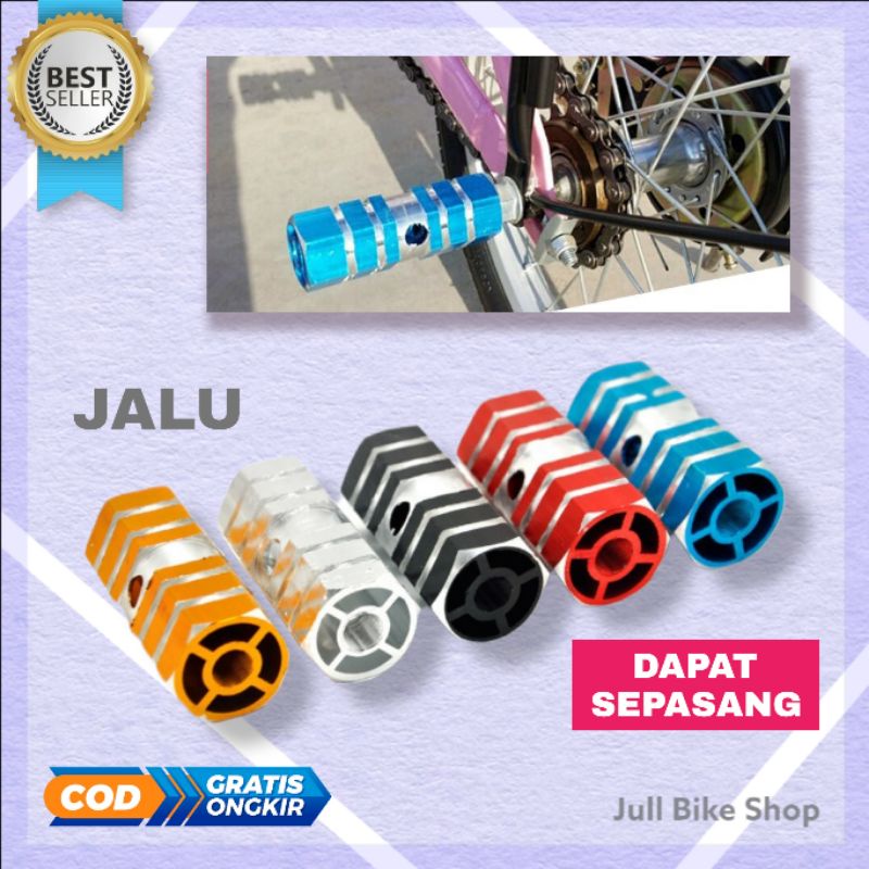 2pcs Jalu alloy sepeda bmx anak lipat pijakan kaki footstep boncengan