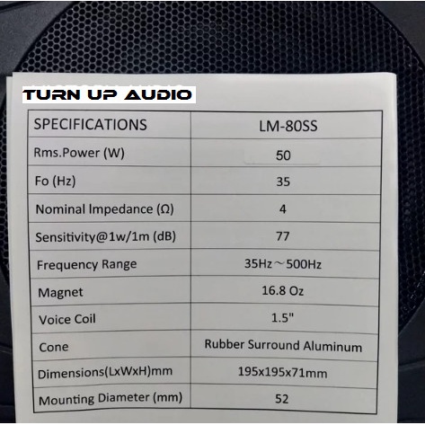 Populer Subwoofer Slim LM Audio LM-80SS Sub-Woofer Aktif Kolong Mobil