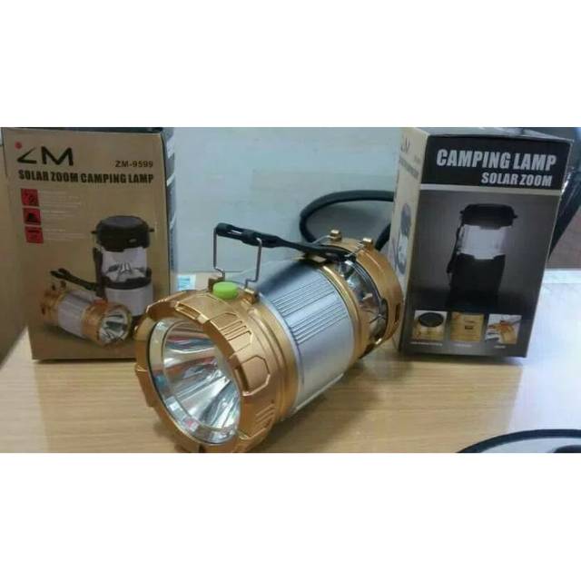 Lampu Lentera Camping / Emergency Solar Cell + Powerbank + senter