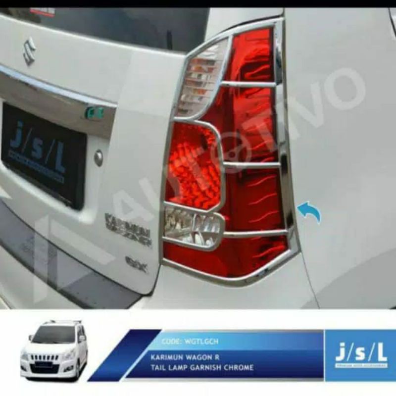 Garnish Belakang Wagon R Chrome / Tail Lamp Garnish jsl
