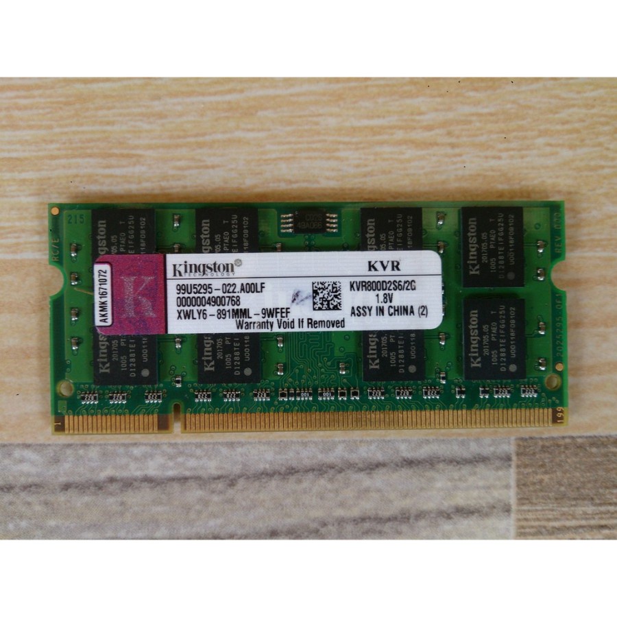 Memory Soddim Ram Laptop Kingston Ddr2 2Gb PC 6400