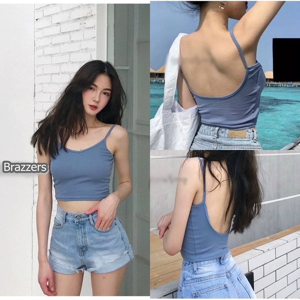 Tangtop Crop Top Bh Push Up Bra Busa Tebal Tanpa Kawat Cocok Pakai Cocok Pakai Dalaman Untuk Jaket J