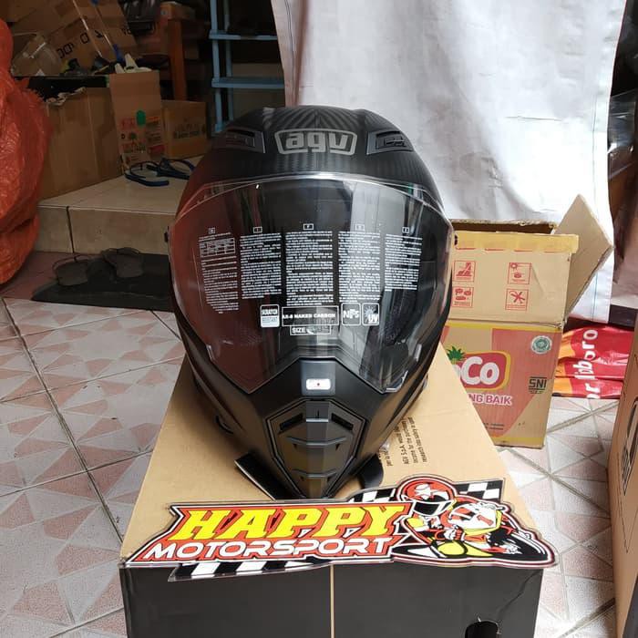 NEW ARRIVAL HELM AGV AX-8 NAKED CARBON MATTE BLACK SIZE XXXL