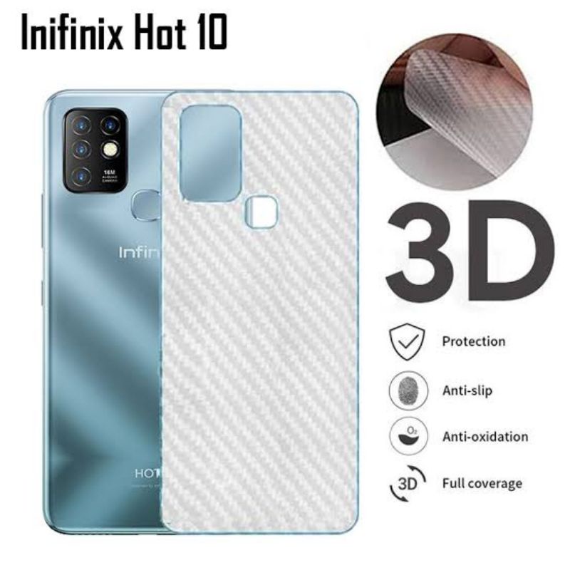 Garskin/Skin Carbon Infinix Note 8/Hot 9/Hot 9 Play/Hot 10/Hot 10 Play Anti Jamur