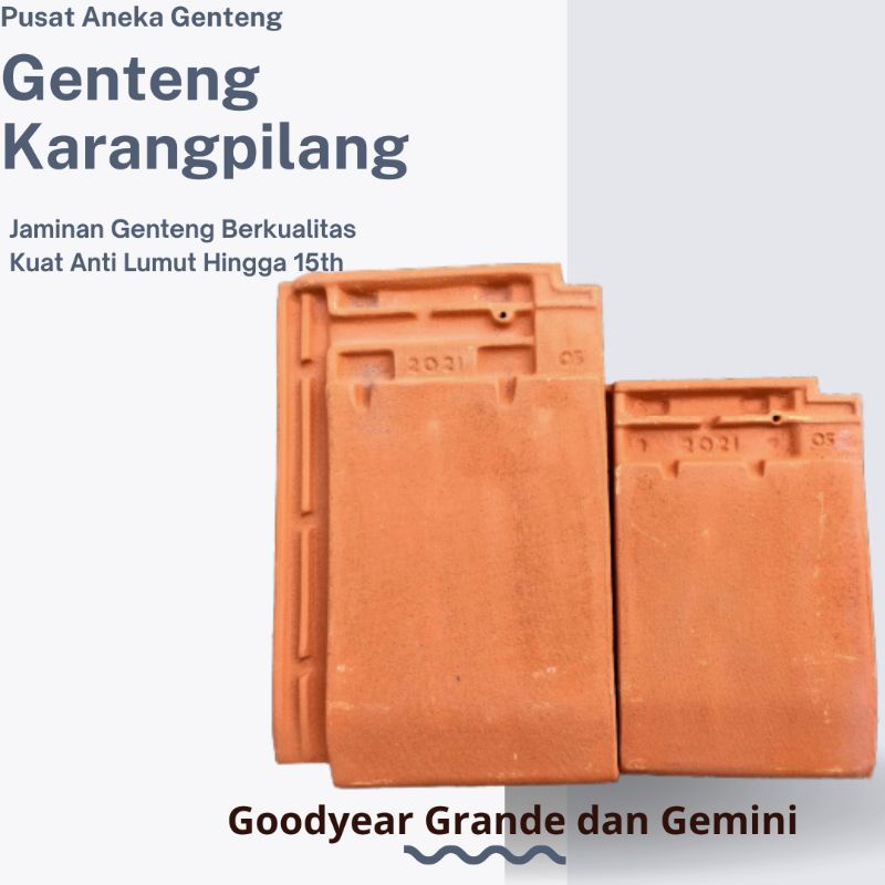 Genteng Karangpilang Goodyear Bambe Gemini Varia Flat Beton Keramik