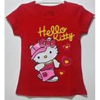 KAOS ANAK PEREMPUAN HELLO KITTY UMUR 1-2-3-4-5-6-7-8-9-10-11-12 //ATASAN BAJU ANAK PEREMPUAN // MOTIF HELLO KITTY