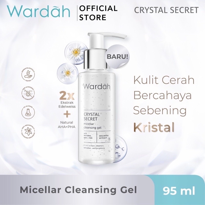 WARDAH CRYSTAL SECRET MICELLAR CLEANSING GEL 95 ML