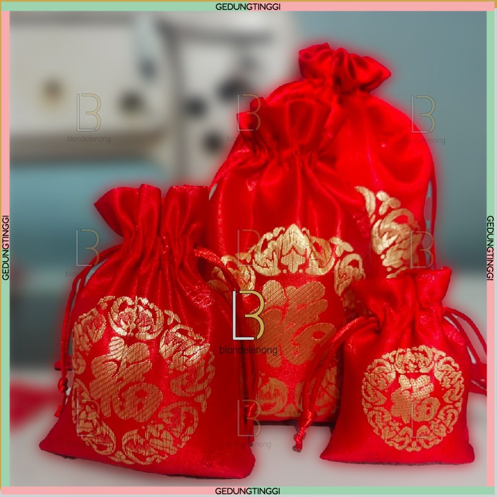 Tas Standing Pouch Serut Spunbond Kantong Tempat Kain Pita Kotak Box Dus Kado Goodie Godie Souvenir Hampers Bag Kemasan Stiker Sticker Box Permen Kue Kering Cookies Keranjang Coklat Cokelat Coin Imlek Sincia Fuk Fu Cny Shio Kelinci 2023 Cina China Murah