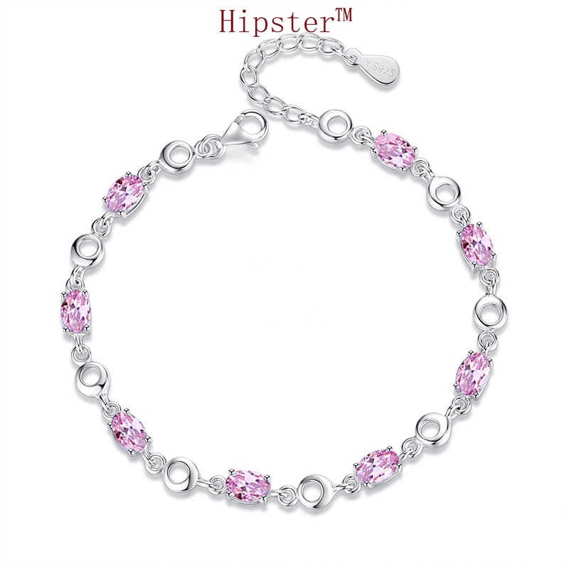 Classic Fashion Hot Sale Ocean Heart Color Natural Gemstone Bracelet