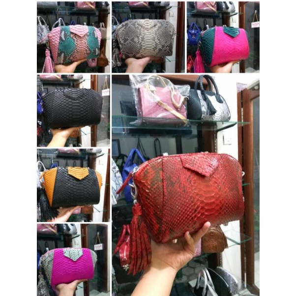 Tas Kulit ular Poch given original phyton