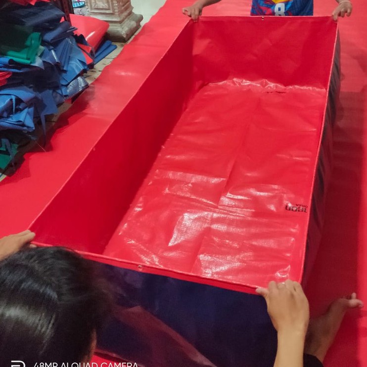 Kolam Terpal Ikan 150x70x100 Cm Korea Tebal | Terpal Kolam Ikan 70x150x100