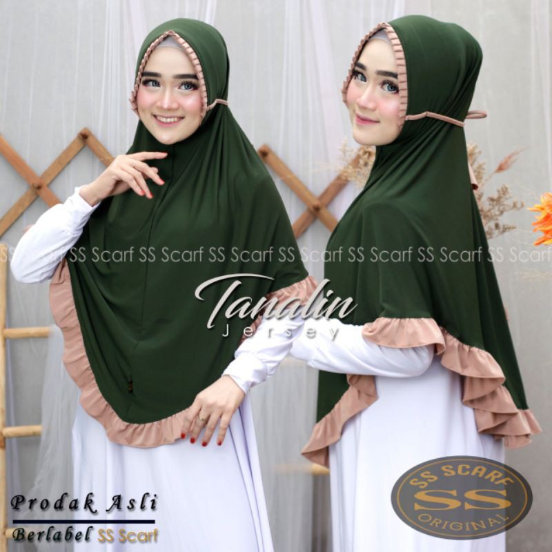 HIJAB/JILBAB KHIMAR INSTAN, BERGO MARYAM INSTAN JERSEY ORIGINAL SS scarf TANALIN bergo