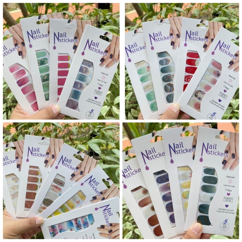 [ MURAH PER PACK ISI 14PCS ] STICKER KUKU / NAIL ART STICKER