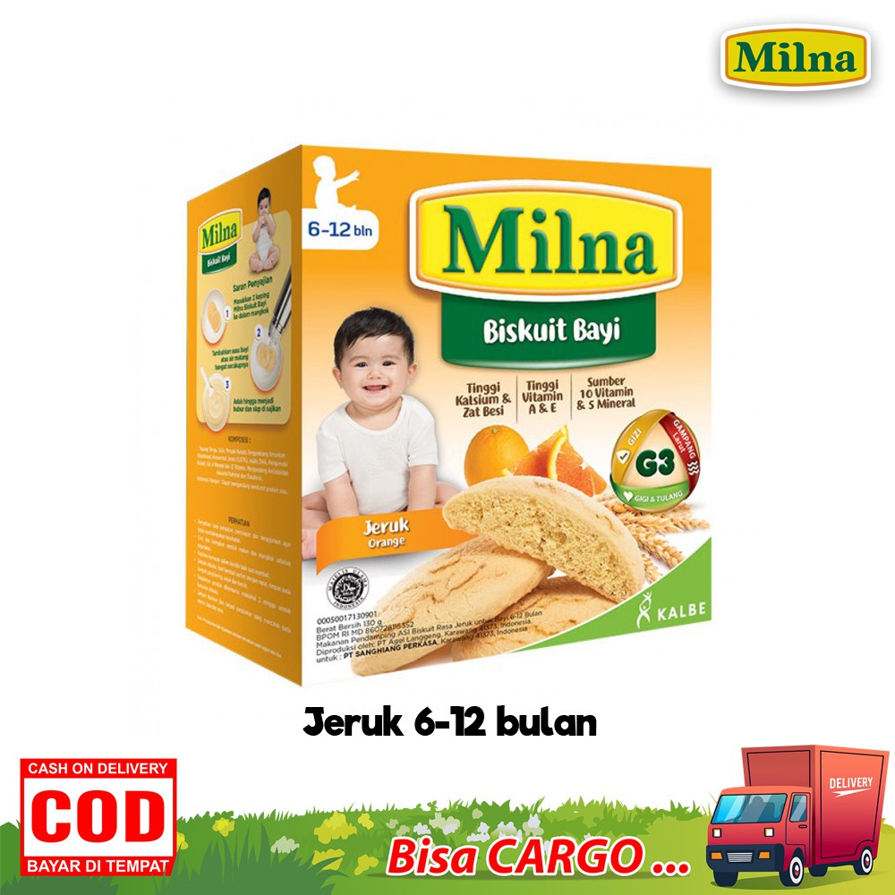 Milna Biskuit Bayi Sehat 6+ Camilan Snack Biscuit Cemilan Selingan MPASI untuk usia anak 6 bulan