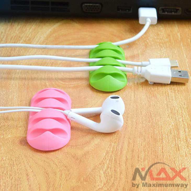 Organizer Kabel Untuk merapikan Kabel charger Headphone dan kabel lainnya Striveday Klip Kabel Organizer Cable Clip - KR-8005 Cable Winder Wire Organizer Desktop Clips Cord Management Headphone Cord Holder For iPhone Charging Data Line Protetor