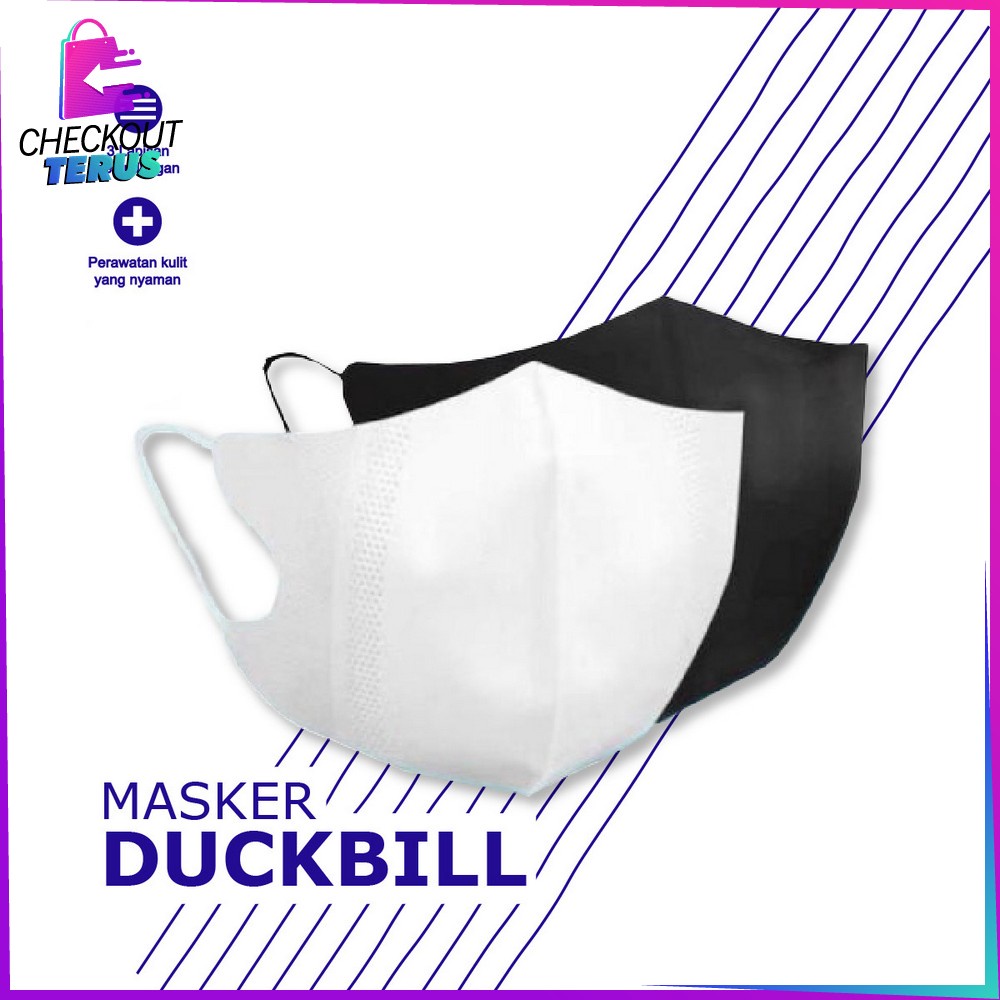 CT C278 Masker Duckbil Warna Isi 50Pcs Masker Dewasa Duckbill Masker Earloop 3 Ply Aksesoris Fashion