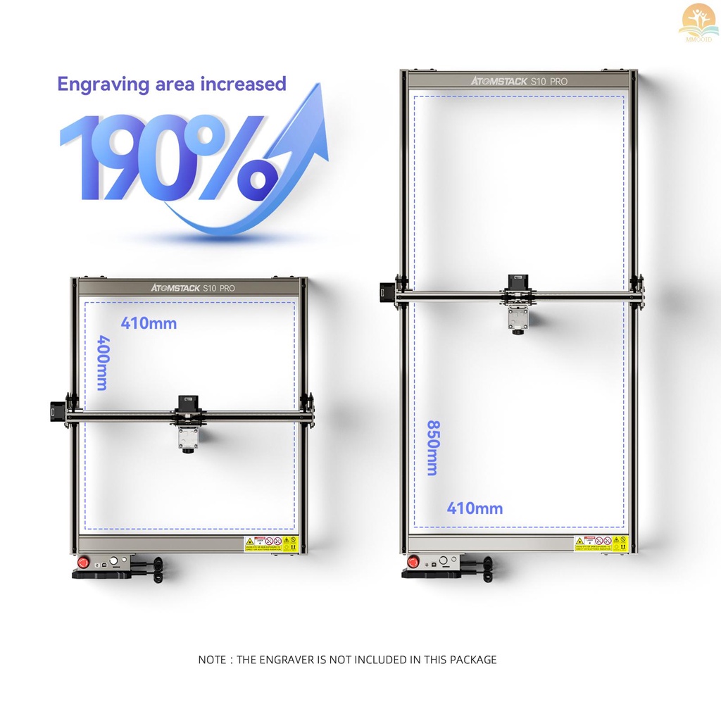 Mesin Ukiran Laser ATOMSTACK Ekstensi Area Y-axis 850x410mm Untuk A10 Pro / X7 Pro / S10 Pro / A5 M50