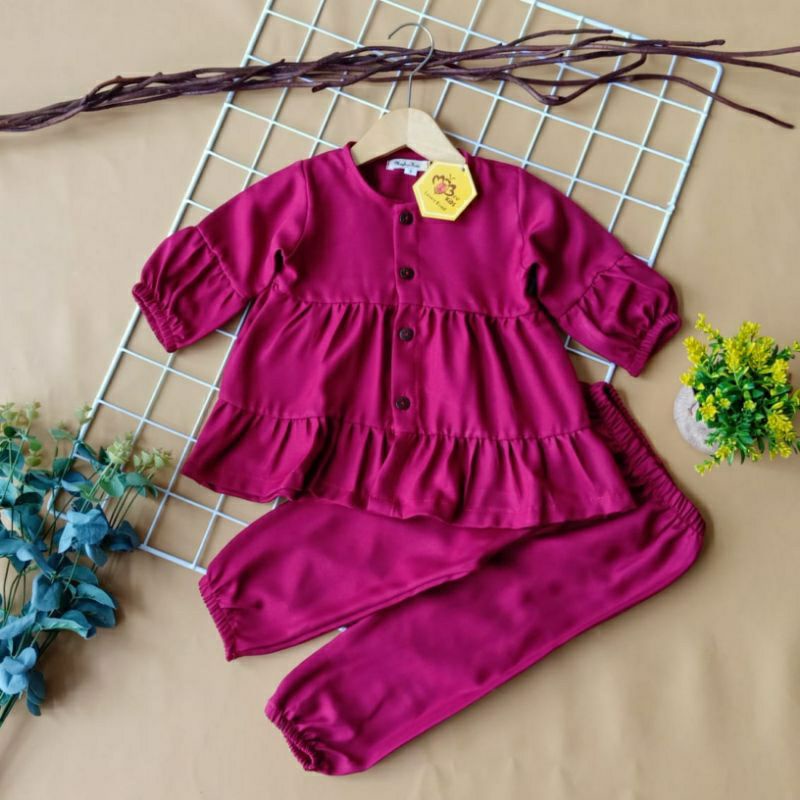 Set Tunik Anak - Setelan Anak perempuan 1-8 Tahun baju Setelan Rayon Anak Daily