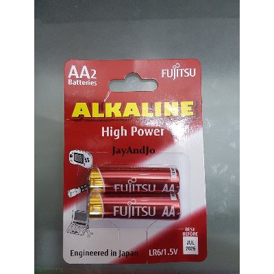 Fujitsu AA Alkaline 2pcs   Baterai Fujitsu LR6 1 5V Limited
