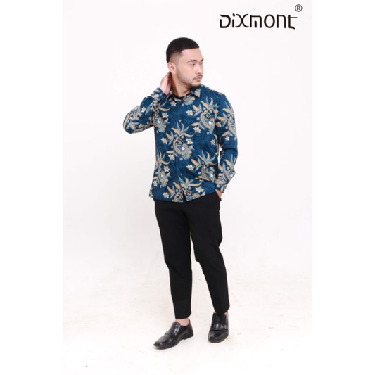 Dixmont Kemeja Pria Batik Panjang Hem BL02121