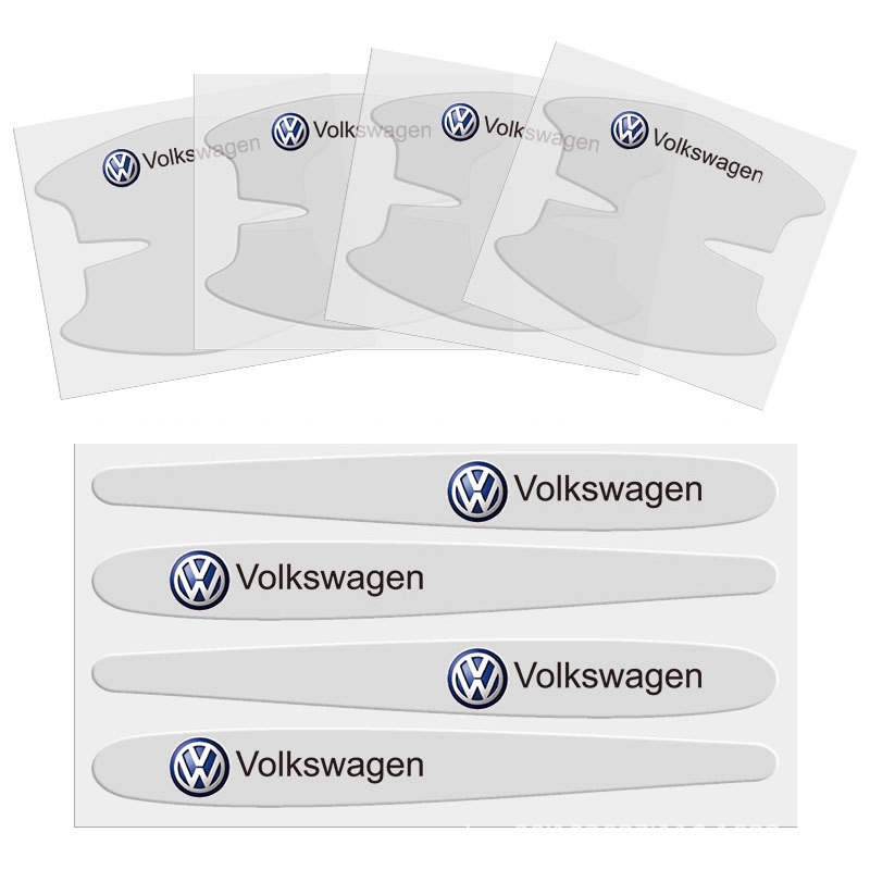 8pcs Stiker Pelindung Gagang Pintu Mobil Transparan Anti Gores
