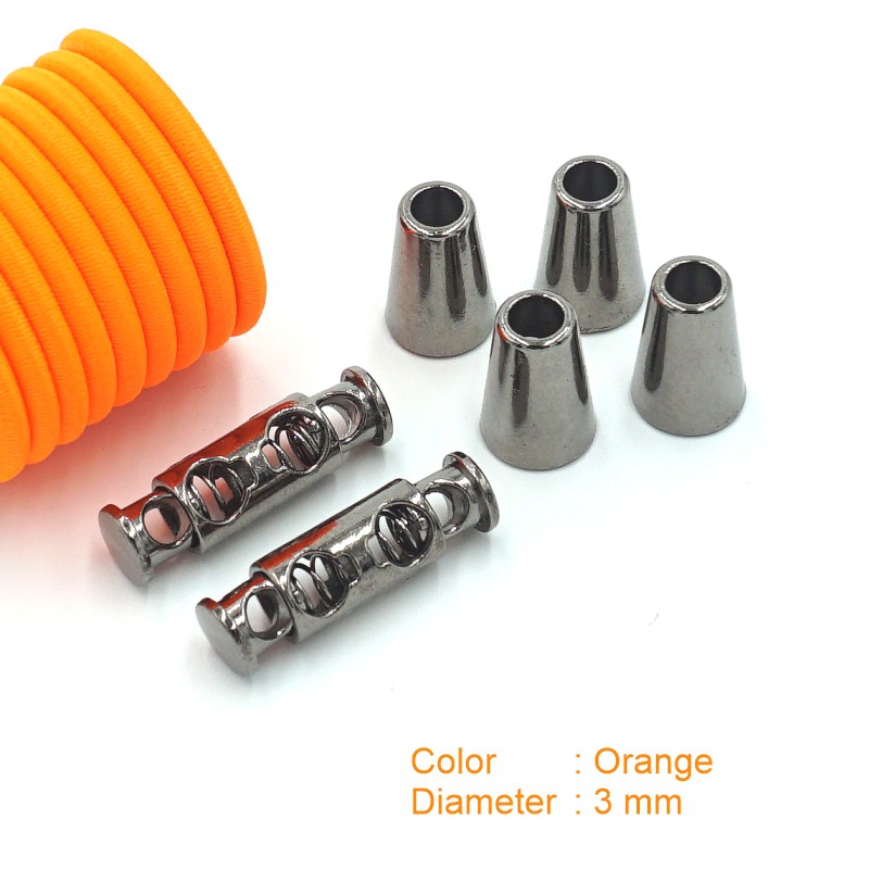 Tali Sepatu IMOF Original Orange Lock Lace Elastic Premium Quality