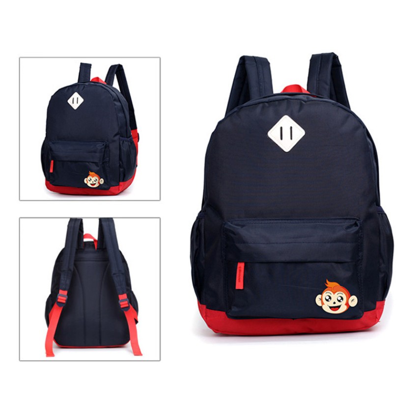 TAS RANSEL MONKEY HITAM DAN MERAH