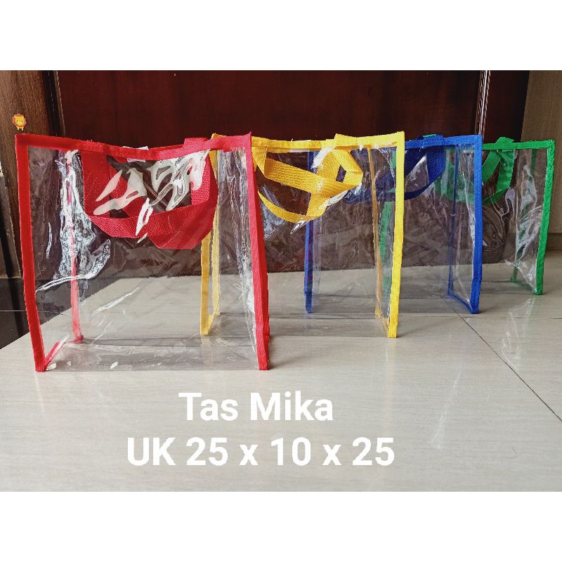 

Tas Mika,tas souvenir,goodie bag,tas ultah,ukuran 25x10x25