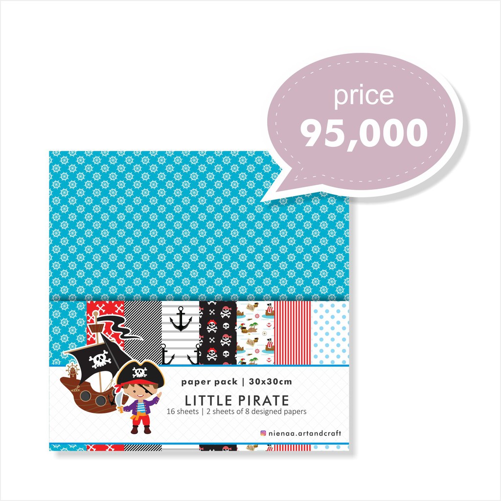 

Scrapbook Paper 30x30cm Little Pirate Collection