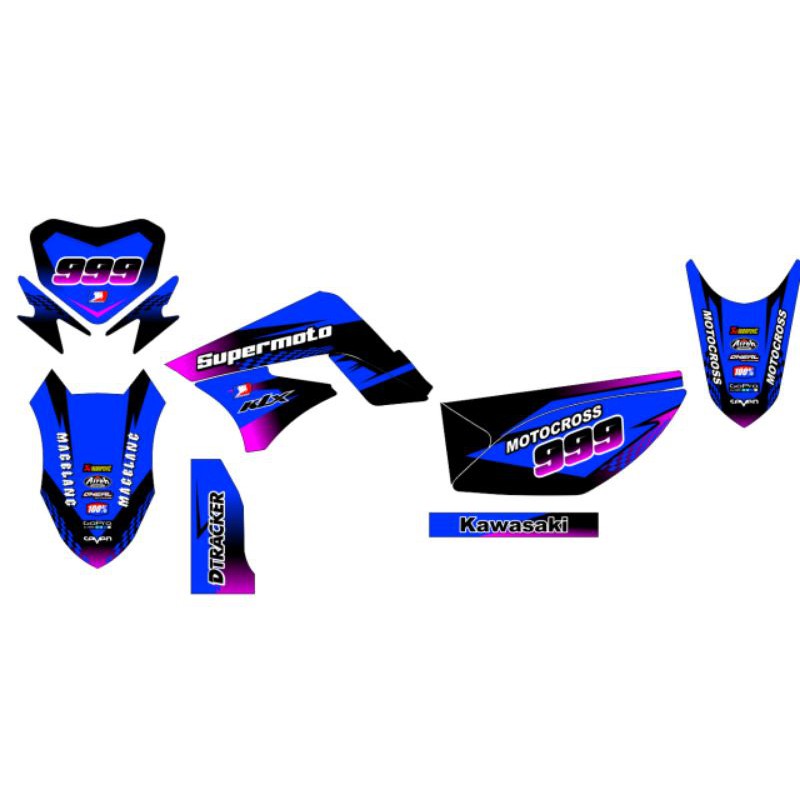 Decal sticker motor klx lama desain bebas