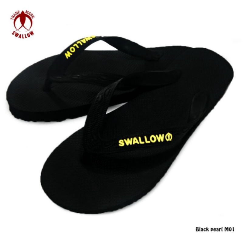 sandal swalow hitam polos / no : 9/9,5/10/10,5/11/11,5/12