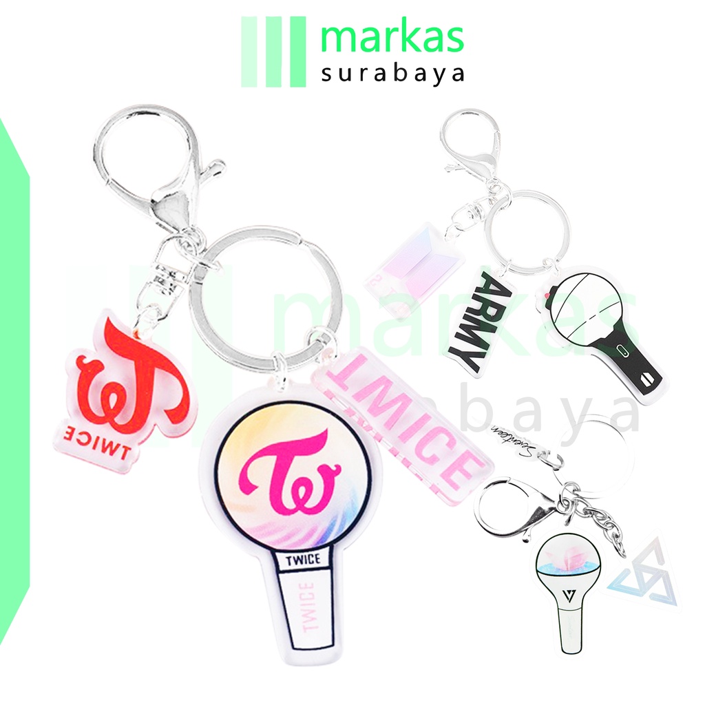 MARKAS GK03 Gantungan Kunci Lightstick KPOP Keychain Akrilik 1 Set