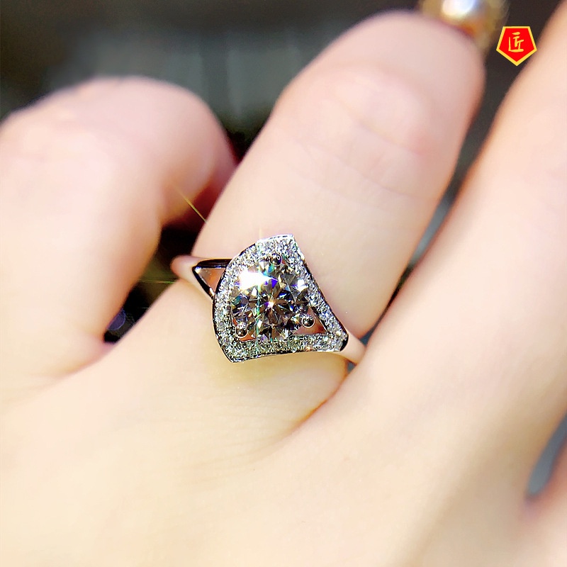 [Ready Stock]Creative New Full Diamond Moissanite Ring