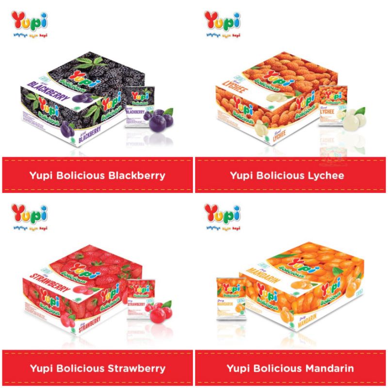 

Yupi Bolicious box isi 24pcs - 120gr