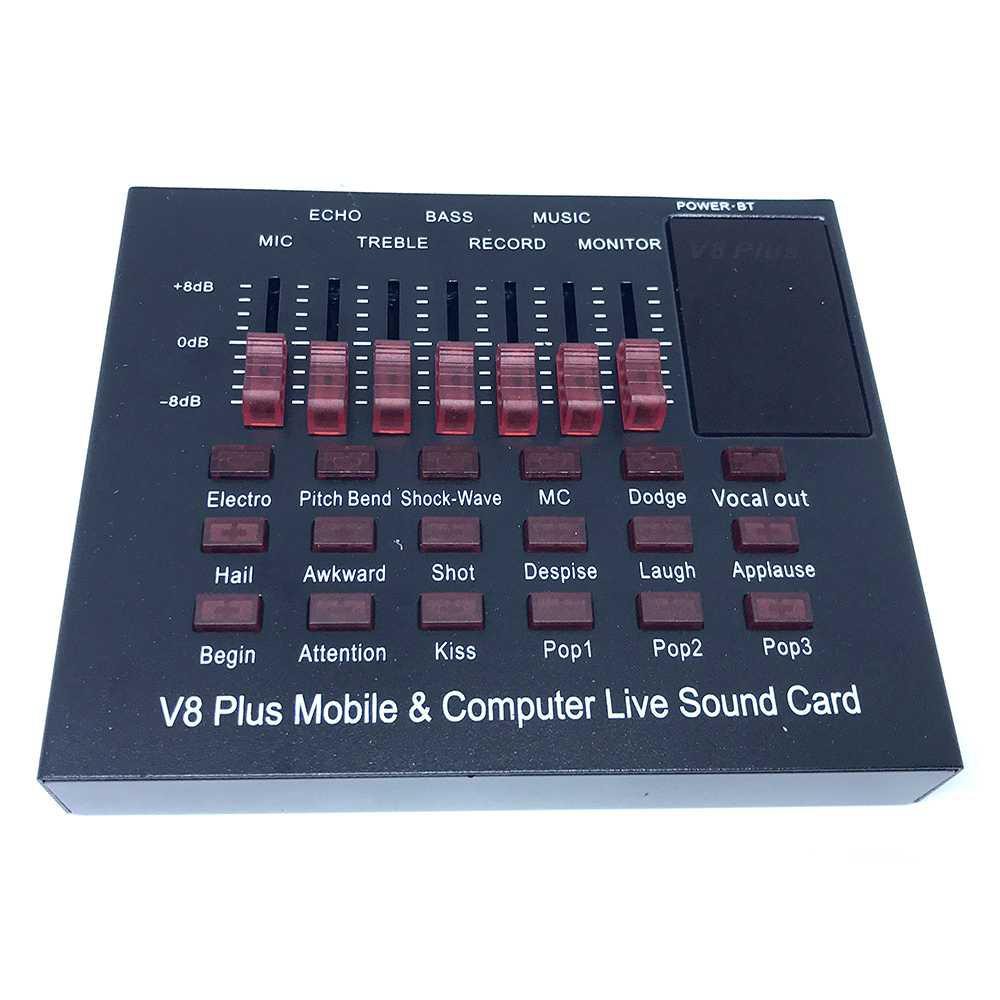 TaffSTUDIO Bluetooth USB External Soundcard Live Mic Headset - V8 Plus ( Al-Yusi )