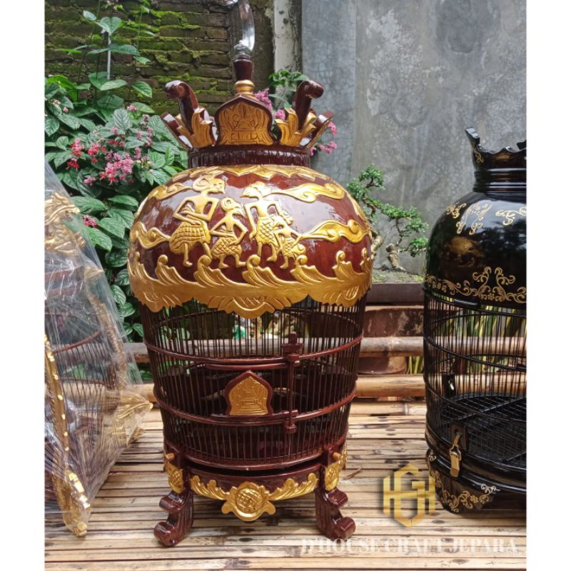 Sangkar Ukir Wayang Perkutut, Sangkar Ukir Kayu Jati