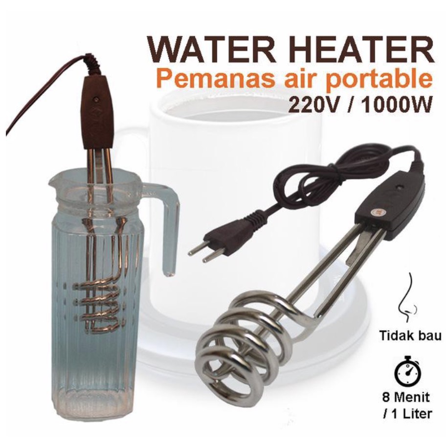 WATER HEATER Air Panas / Elemen pemanas air listrik 1000w Stainless