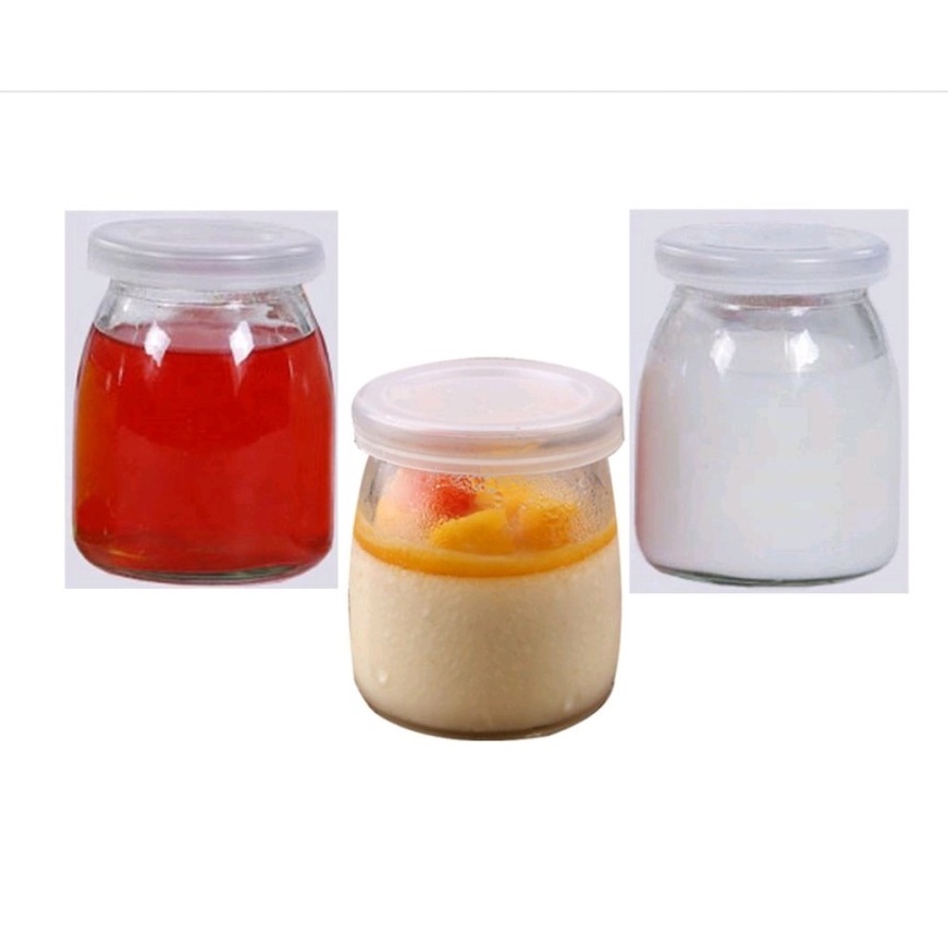 Toples Kaca Kedap Udara Botol Jar Beling Pudding Puding Panacota Yoghurt