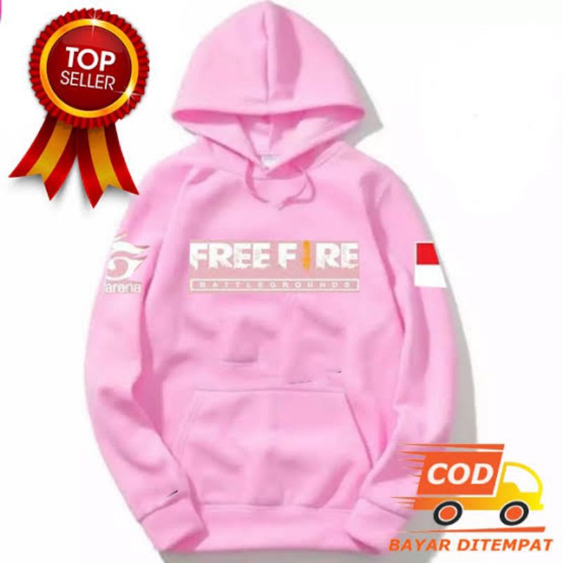 Jaket Hoodie Jumper Free FIRE Babypink