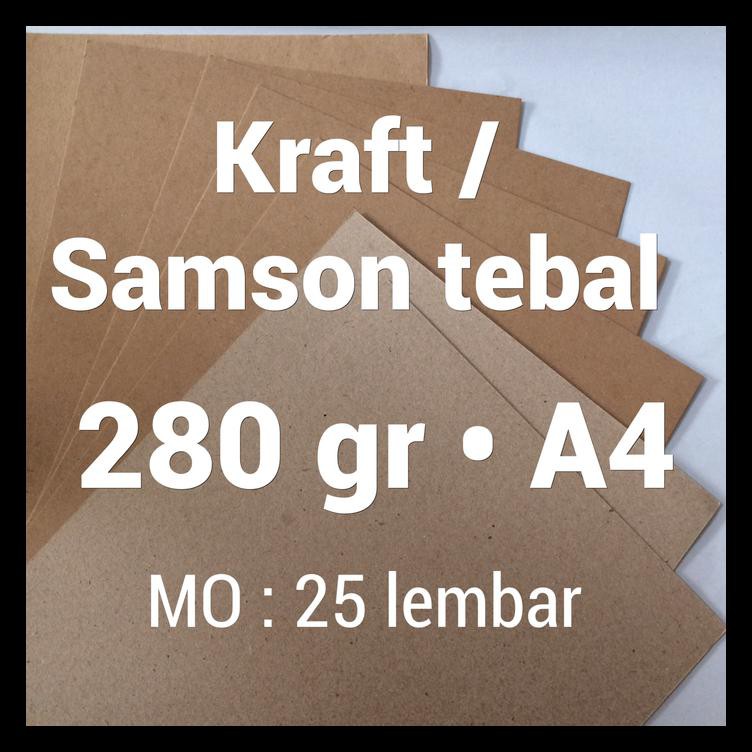 

Kertas Samson | 280 Gr | A4 | Kraft | Karton | Brown | Paper Terbaik