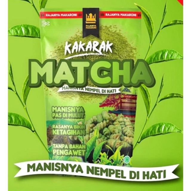 

Makaroni KAKARAK Premium Spiral Matcha Manis Teh Hijau Halal Crispy