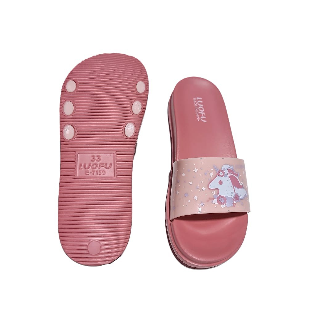 jelly sandal anak cewek luofu selop karet import sendal E7159B12