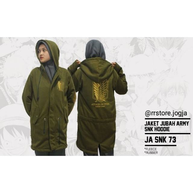 Jaket Jubah  SNK  / Jubah SNK / Jubah Attack On Titan / Jubah levi / Jubah Anime