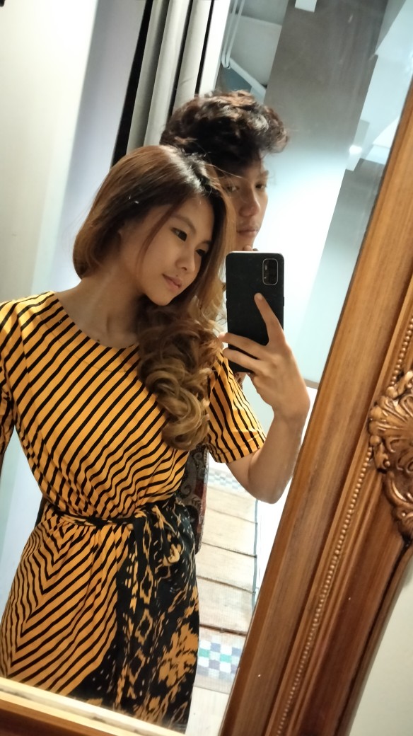 Batik Modern Dress Batik Wanita Lengan Pendek Model Lancip