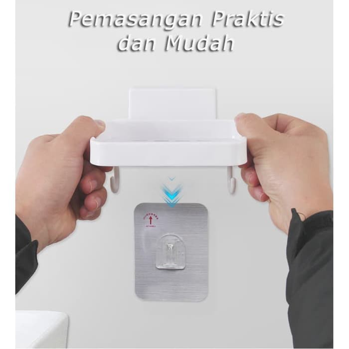 [SerbaSerbi)Rak Sabun Batang Model Kotak / Tempat Sabun Batang Wadah Sabun Toilet Kamar Mandi Tempel Dinding